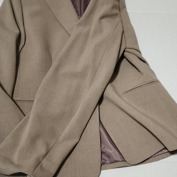 NWT Mix by Tahari Arthur Levine Womens Suit Blazer Jacket Beige Size 10 *FLAW* - Picture 10 of 10